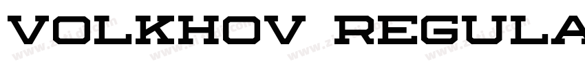 Volkhov Regular字体转换